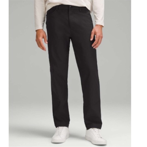Men's Lululemon ABC Slim-Fit Warpstreme Trousers Athleisure Black 32x32